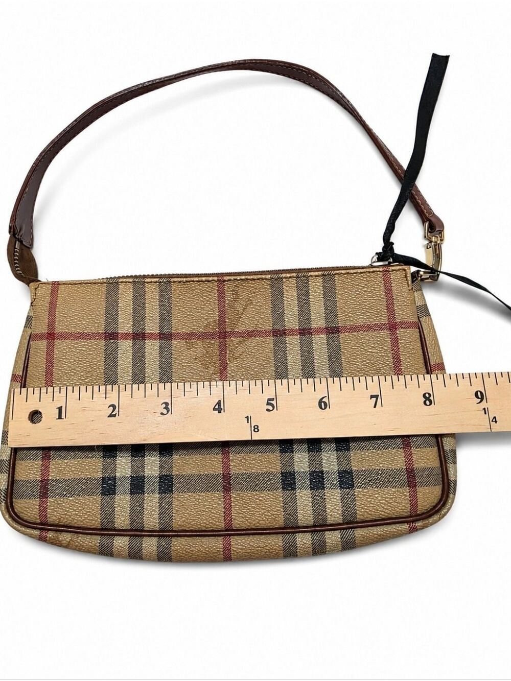 Burberry London Nova Check Mini Shoulder Bag Wristlet Vintage Plaid - Picture 10 of 10